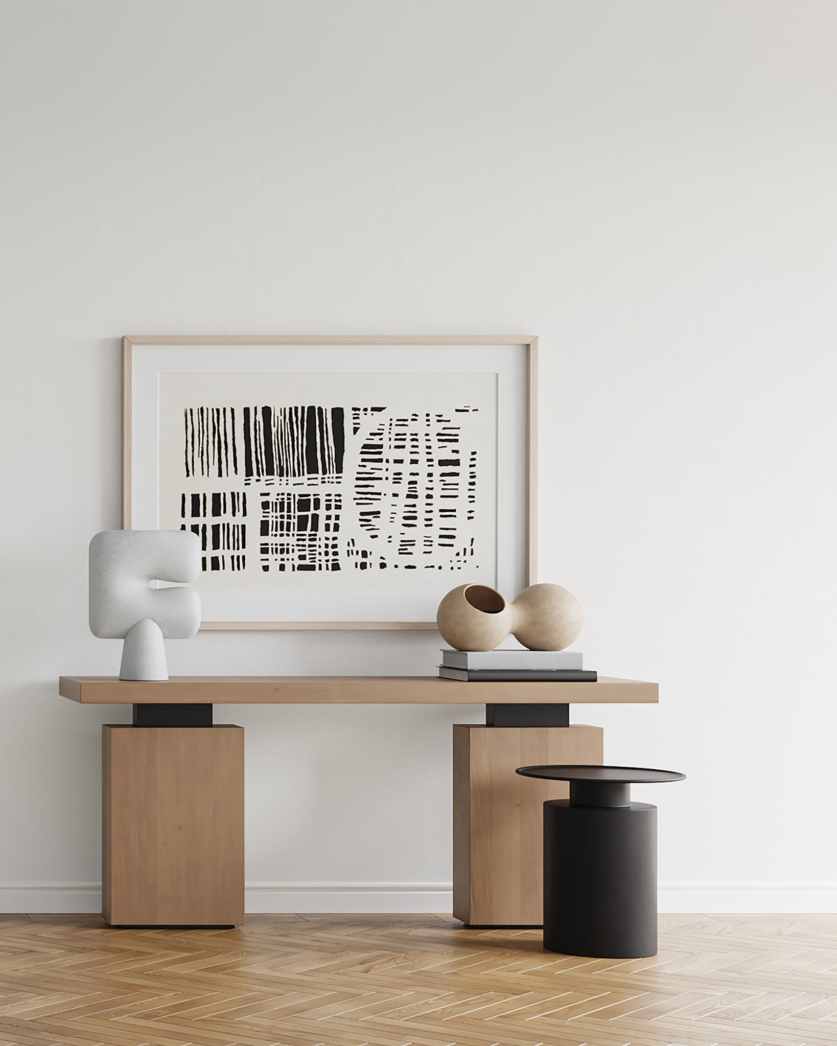 101 Copenhagen - Pillar Table, Tall - Burned Black - Coffee or Side Table