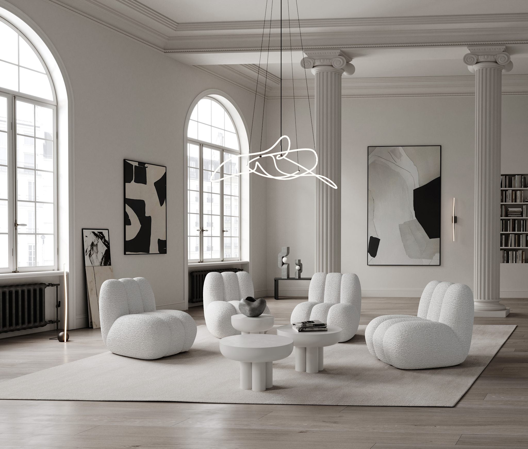 101 Copenhagen - Ghost Chandelier, Big - Neon - Chandelier