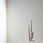 101 Copenhagen - Brick Candle Holder, Tall - Limestone - Candle Holders