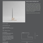 101 Copenhagen - Brick Candle Holder, Low - Limestone - Candle Holders