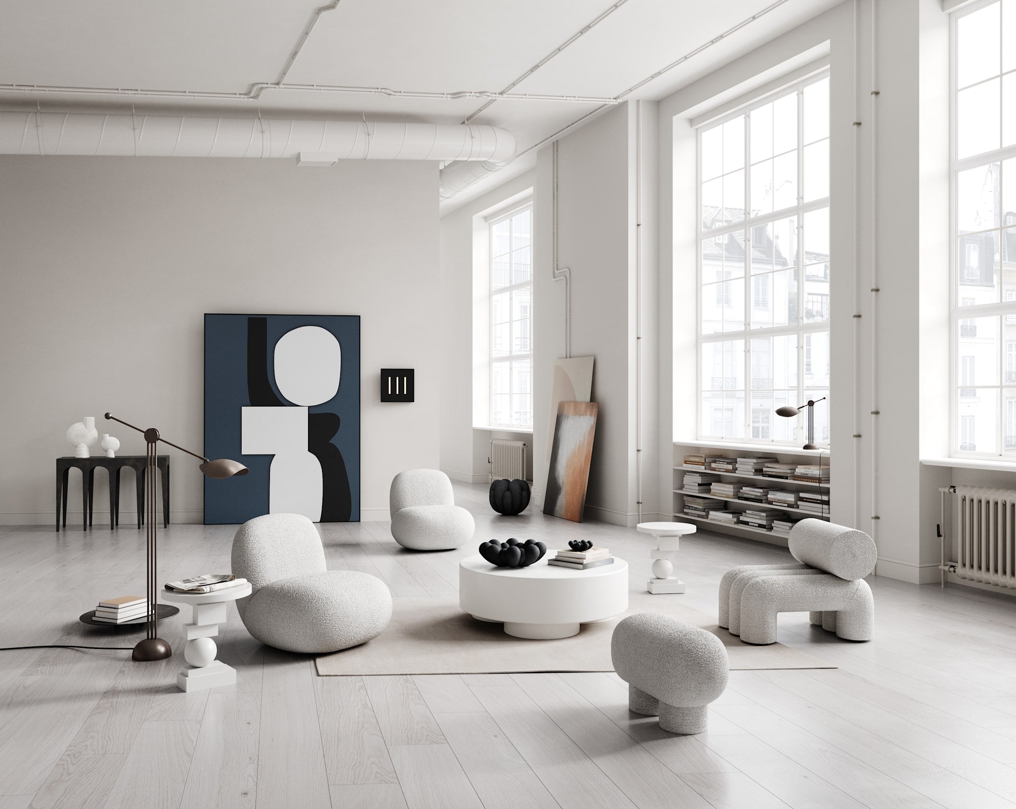 101 Copenhagen - Artist Side Table - Bone White - Side Table