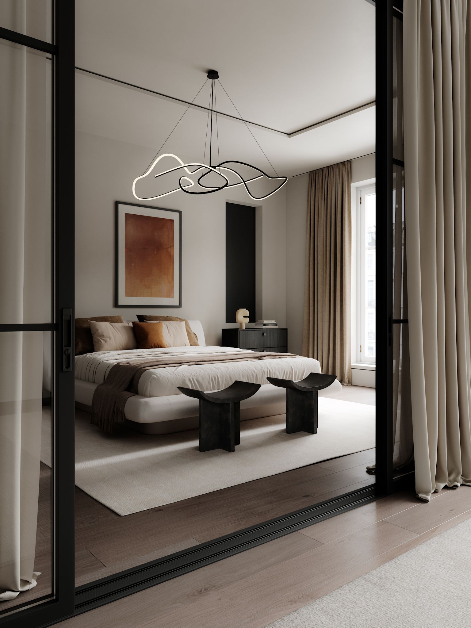 101 Copenhagen - Ghost Chandelier, Big - Burned Black - Chandelier