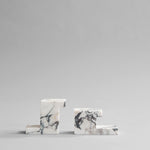 101 Copenhagen - Brick Candle Holder, Low - Calacatta - Candle Holders