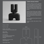 101 Copenhagen - Cobra Vase Double, Medio - Black - Vase