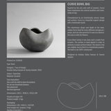 101 Copenhagen - Curve Bowl, Big - Dark Grey - Ceramic bowl