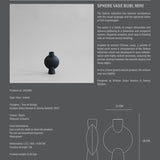 101 Copenhagen - Sphere Vase Bubl, Mini - Black - Vase