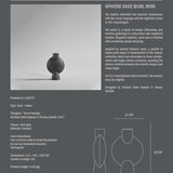 101 Copenhagen - Sphere Vase Bubl, Mini - Dark Grey - Vase