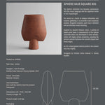 101 Copenhagen - Sphere Vase Square, Big - Terracotta - Vase