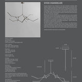 101 Copenhagen - Stick Chandelier - Bronze - Chandelier