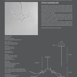 101 Copenhagen - Stick Chandelier - Chrome - Chandelier