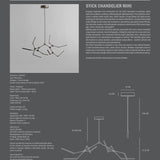 101 Copenhagen - Stick Chandelier Mini - Bronze - Chandelier
