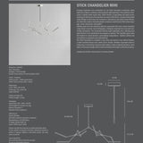 101 Copenhagen - Stick Chandelier, Mini - Chrome - Chandelier
