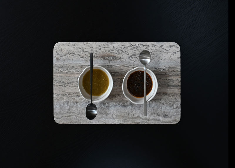 Kogei Long spoons on an Enkei Tray