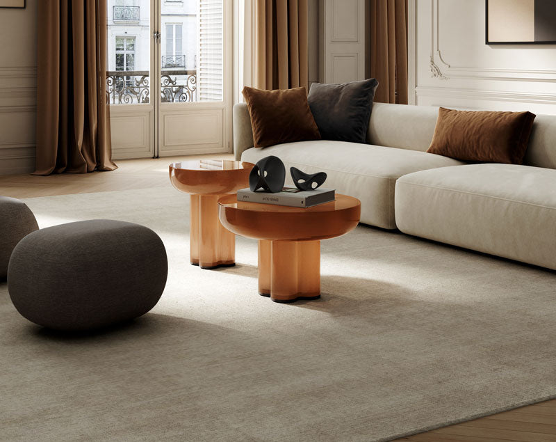 101 Copenhagen Crown tables in Caramel and Ori sculptures