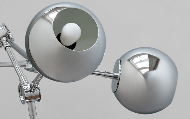 Close up of 101 Copenhagens Drop chandelier globe