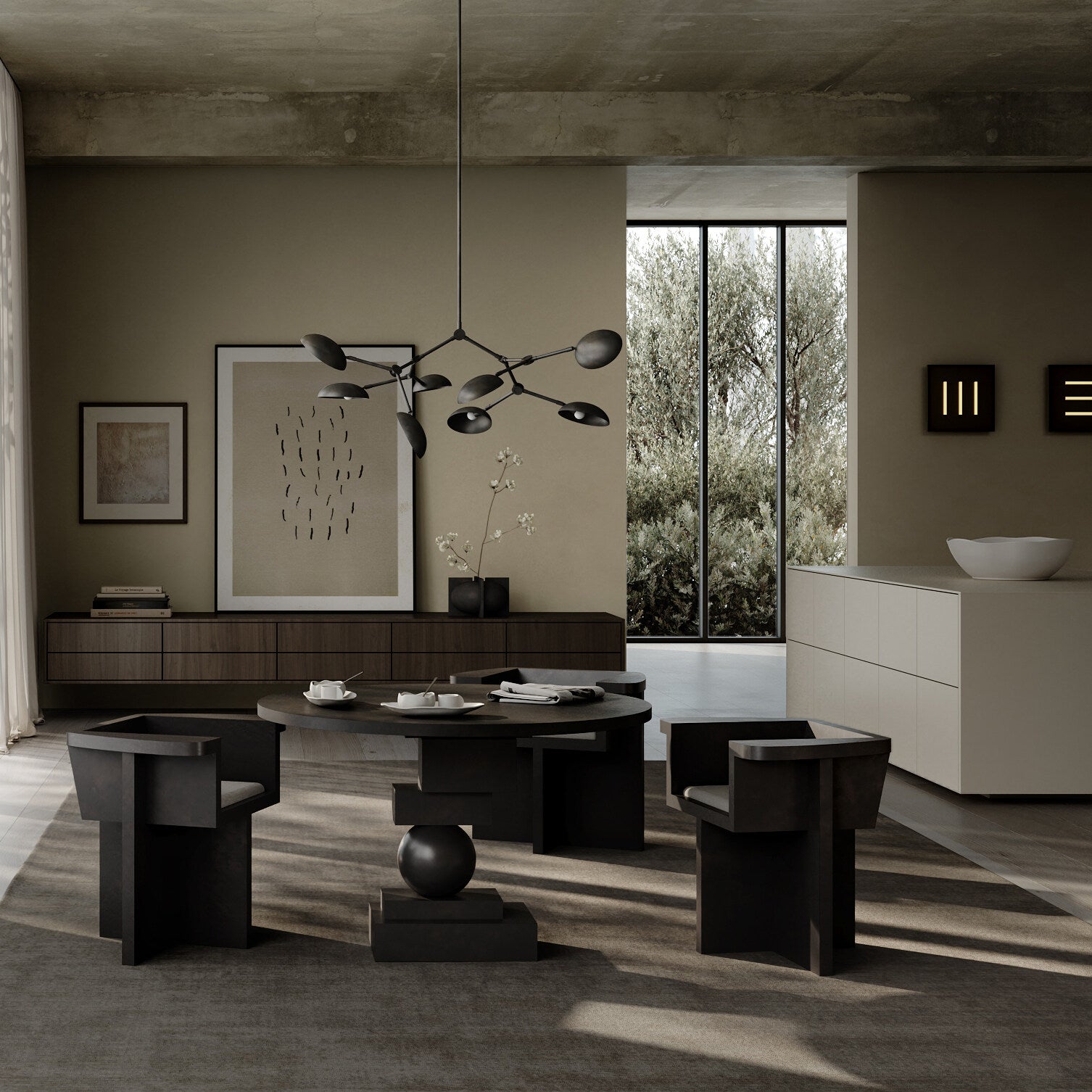 101 Copenhagen - Drop Chandelier, Mini - Bronze (5m) - Chandelier