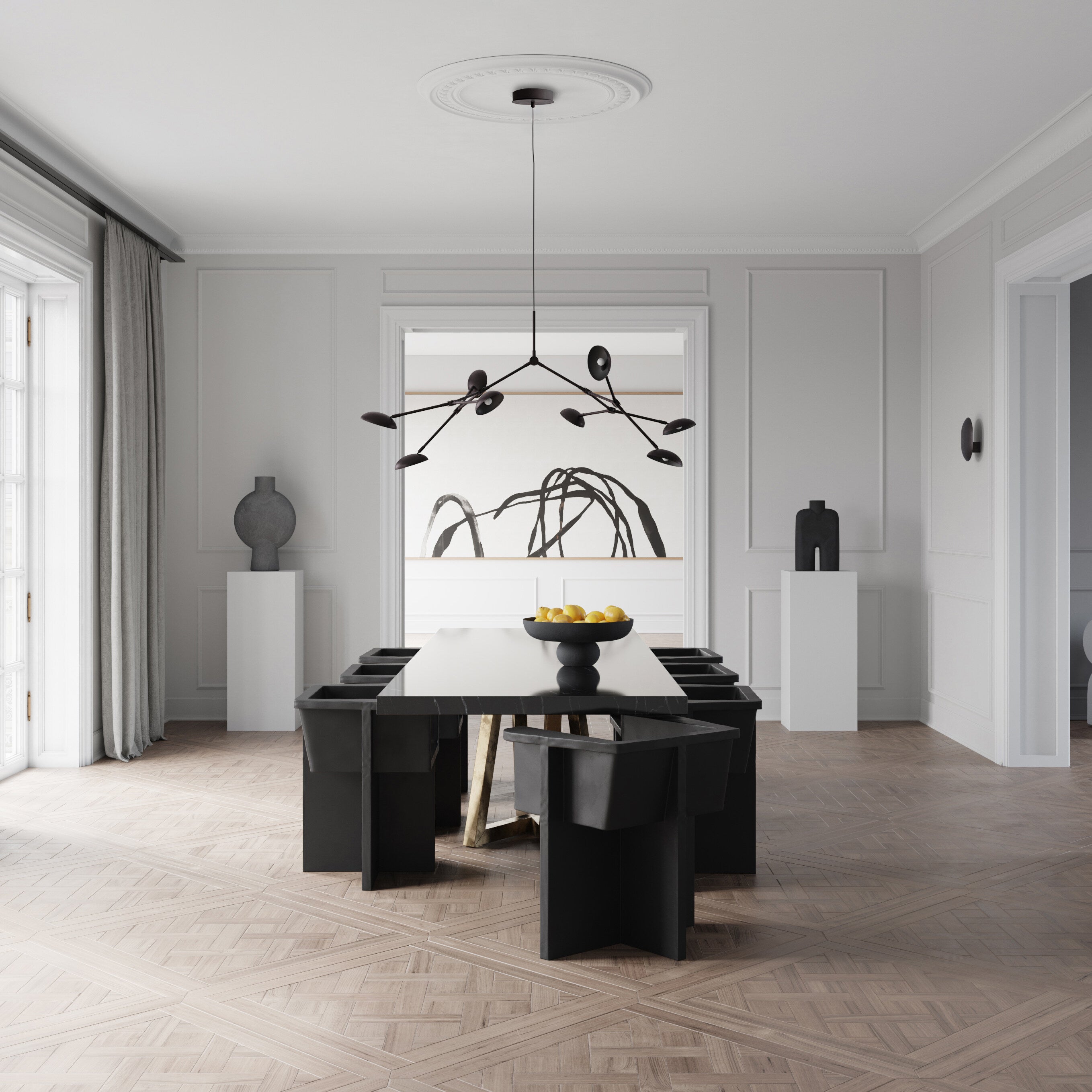 101 Copenhagen - Drop Chandelier - Burned Black (5m) - Chandelier