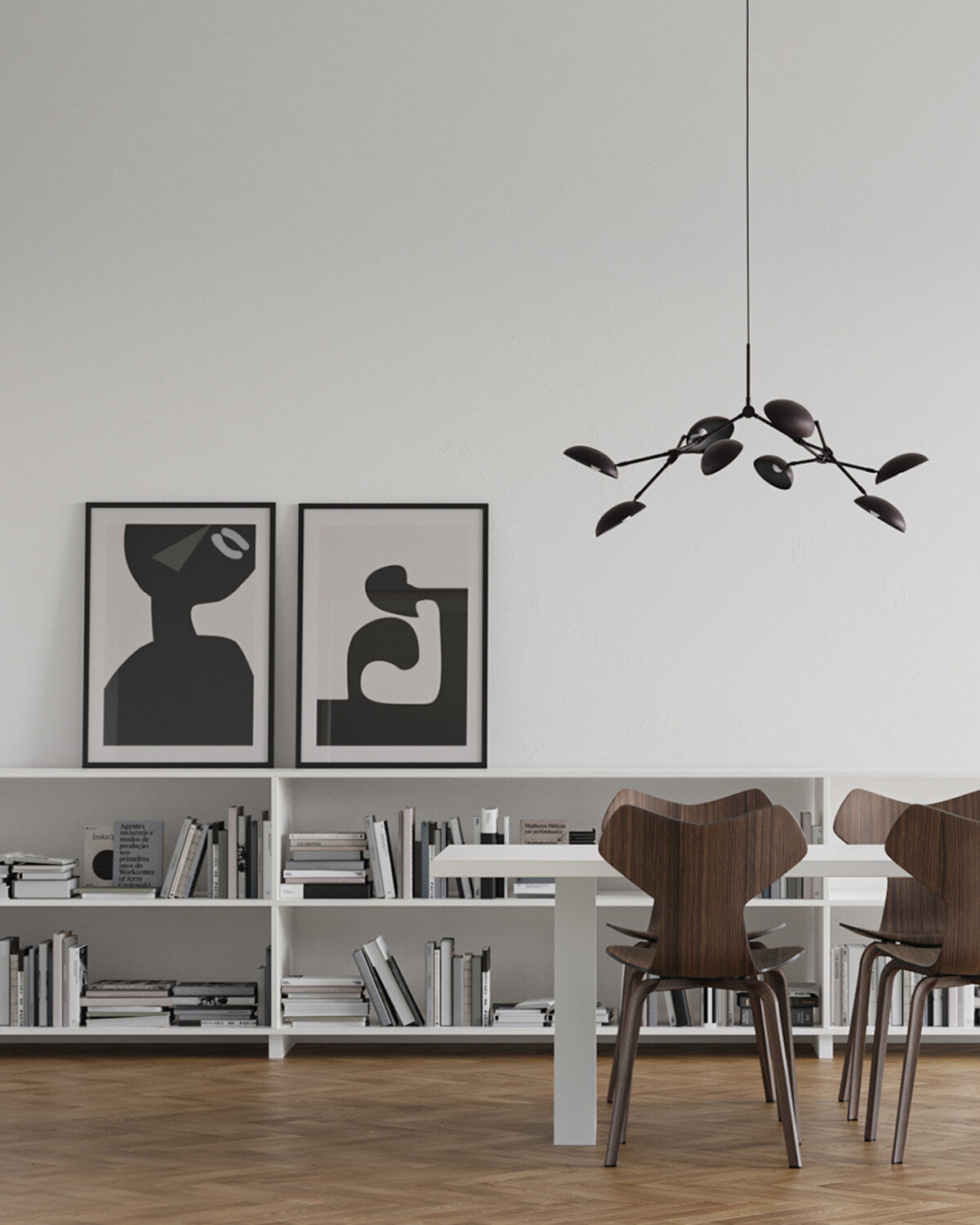 101 Copenhagen - Drop Chandelier, Mini - Burned Black (5m) - Chandelier