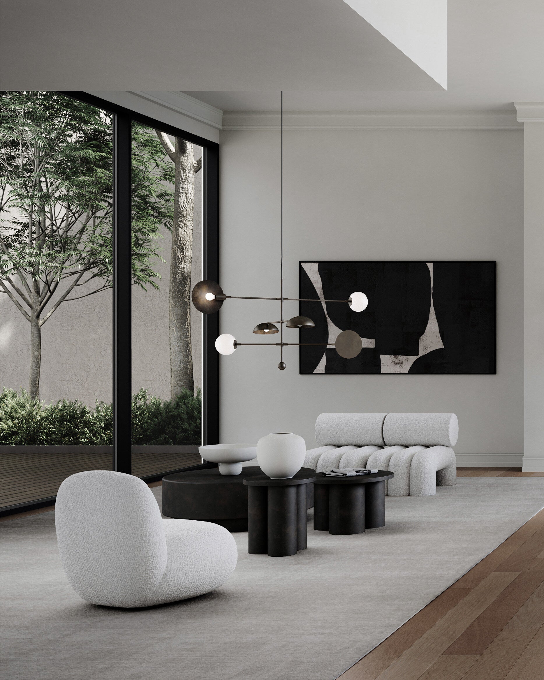 101 Copenhagen - Sahn Chandelier - Bronze (5m) - Chandelier