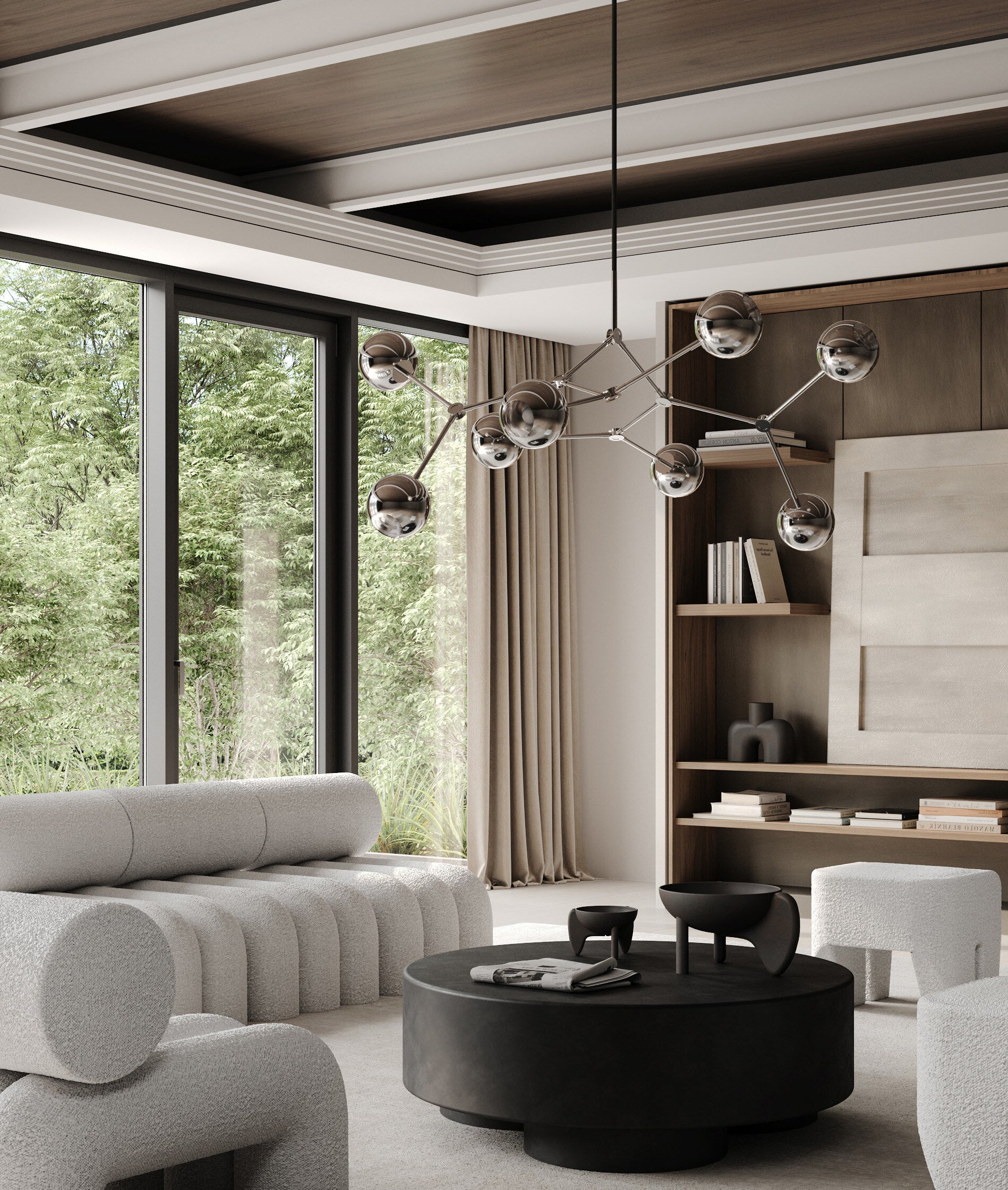 101 Copenhagen - Drop Chandelier Globe - Chrome (5m) - Chandelier