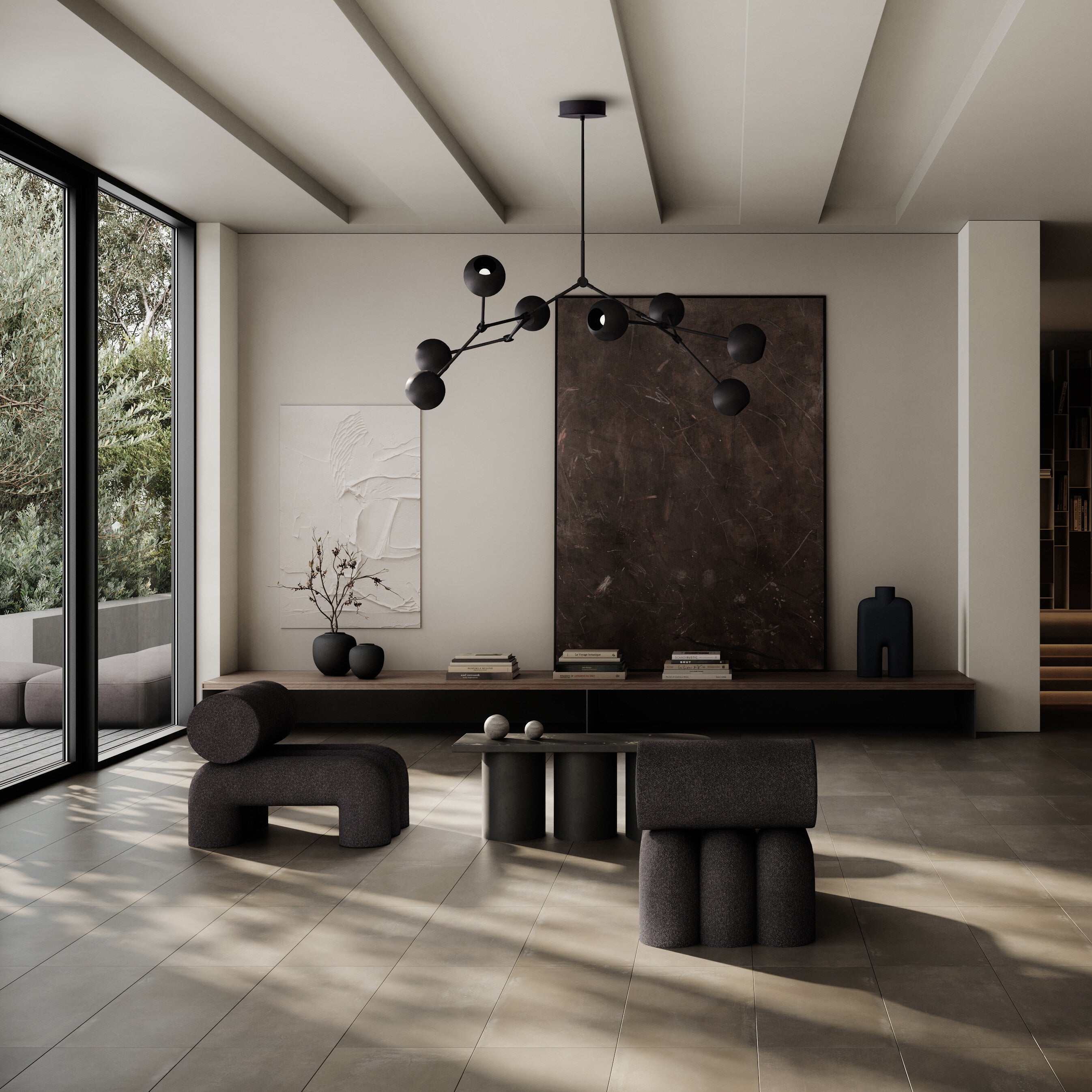 101 Copenhagen - Drop Chandelier Globe - Burned Black (5m) - Chandelier