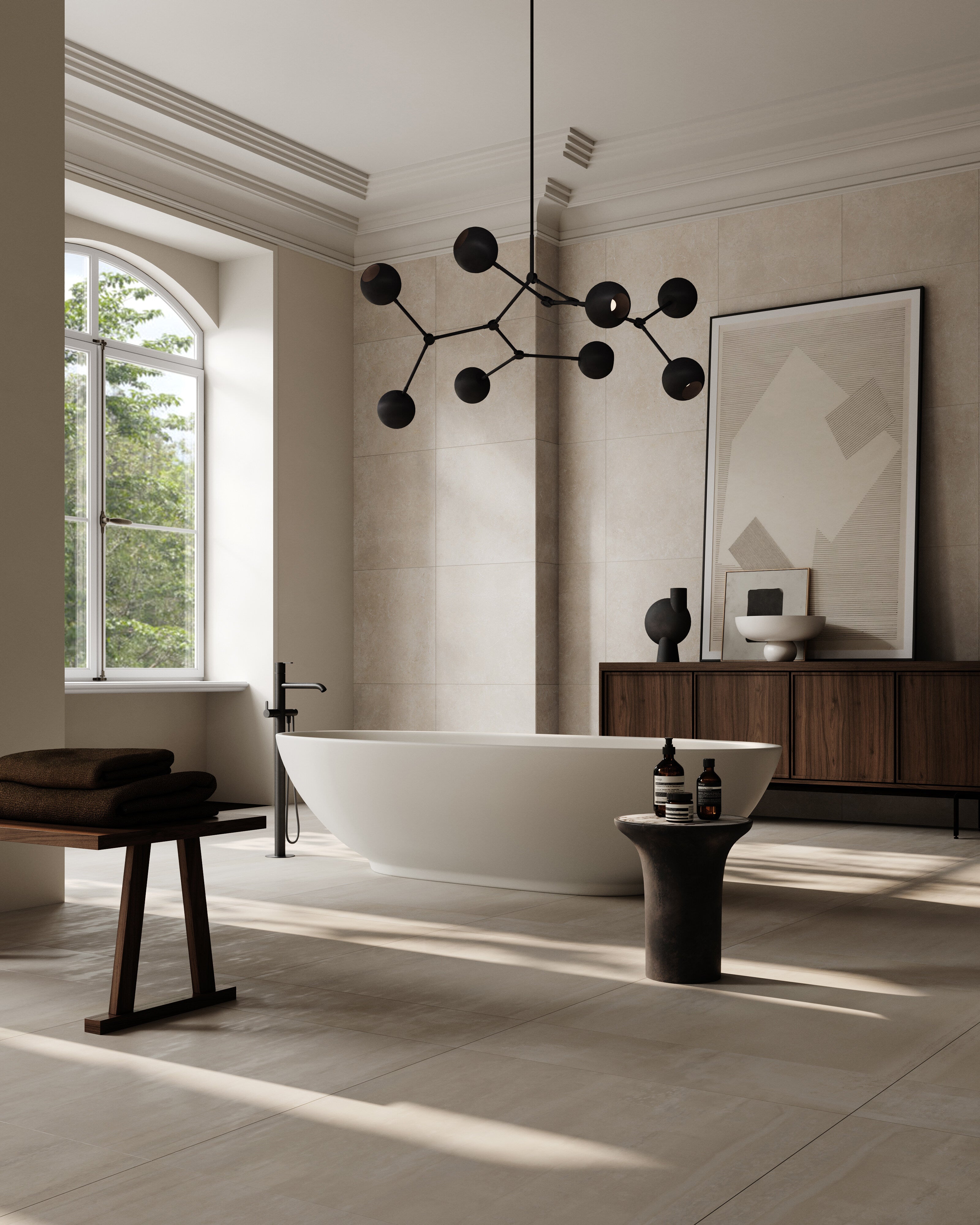 101 Copenhagen - Drop Chandelier Globe - Burned Black (5m) - Chandelier