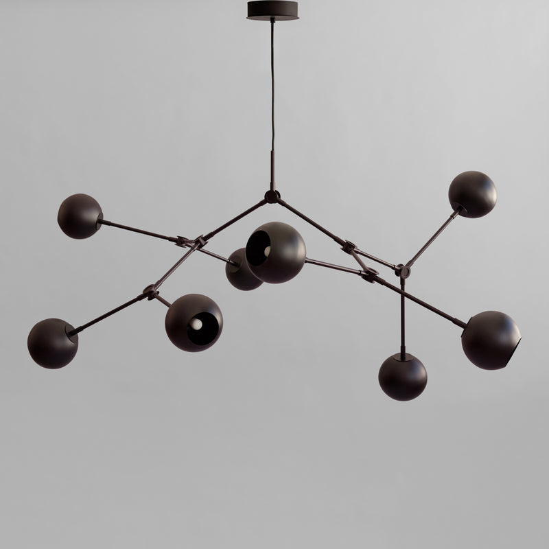 101 Copenhagen - Drop Chandelier Globe - Burned Black (5m) - Chandelier
