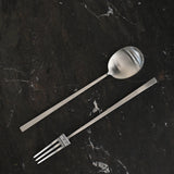 101 Copenhagen - Kogei Salad Servers - Brushed Steel - Cutlery