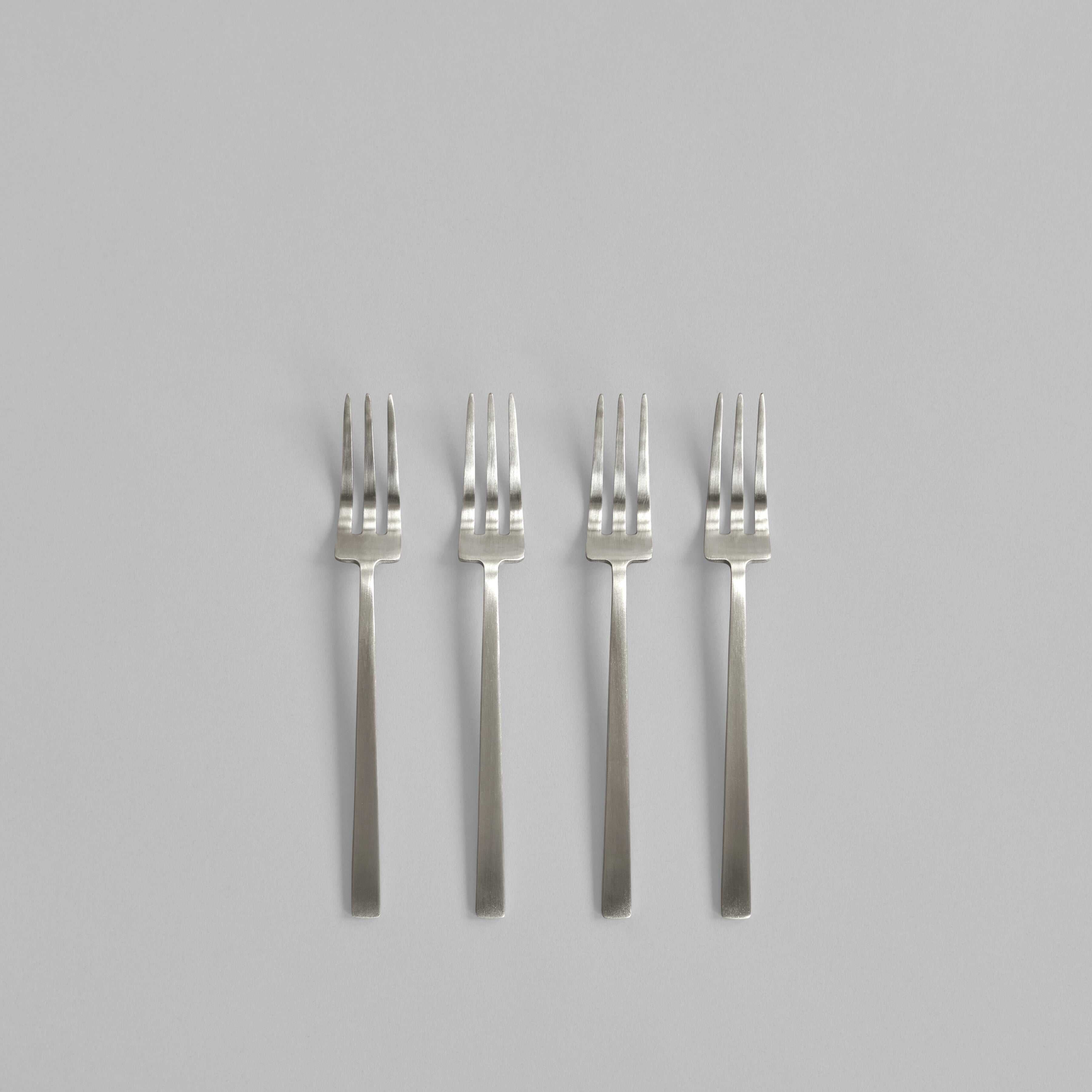 101 Copenhagen - Kogei Dessert Fork - Brushed Steel - Cutlery