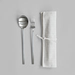 101 Copenhagen - Kogei Salad Servers - Brushed Steel - Cutlery