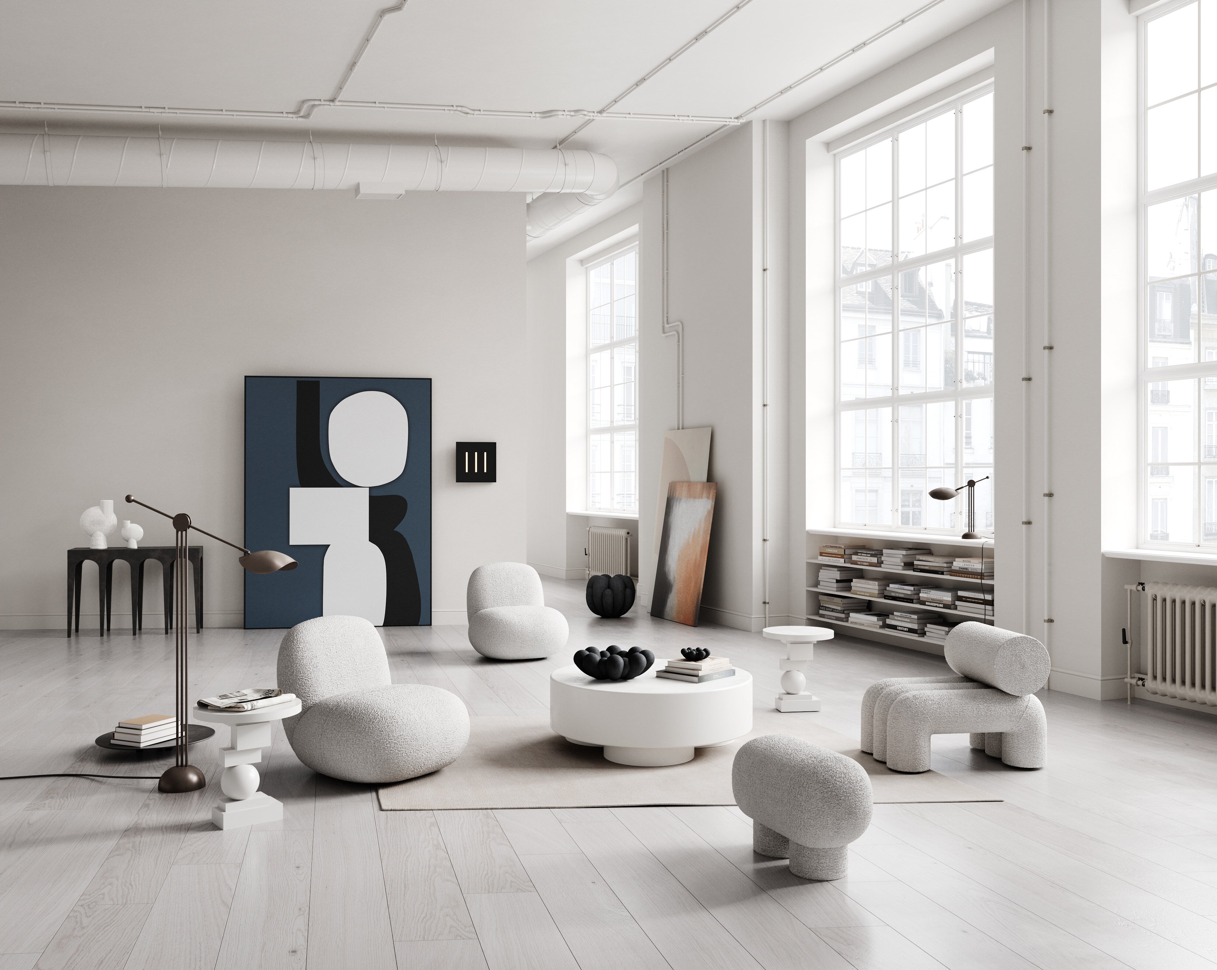 101 Copenhagen - Artist Side Table - Bone White - Coffee Table