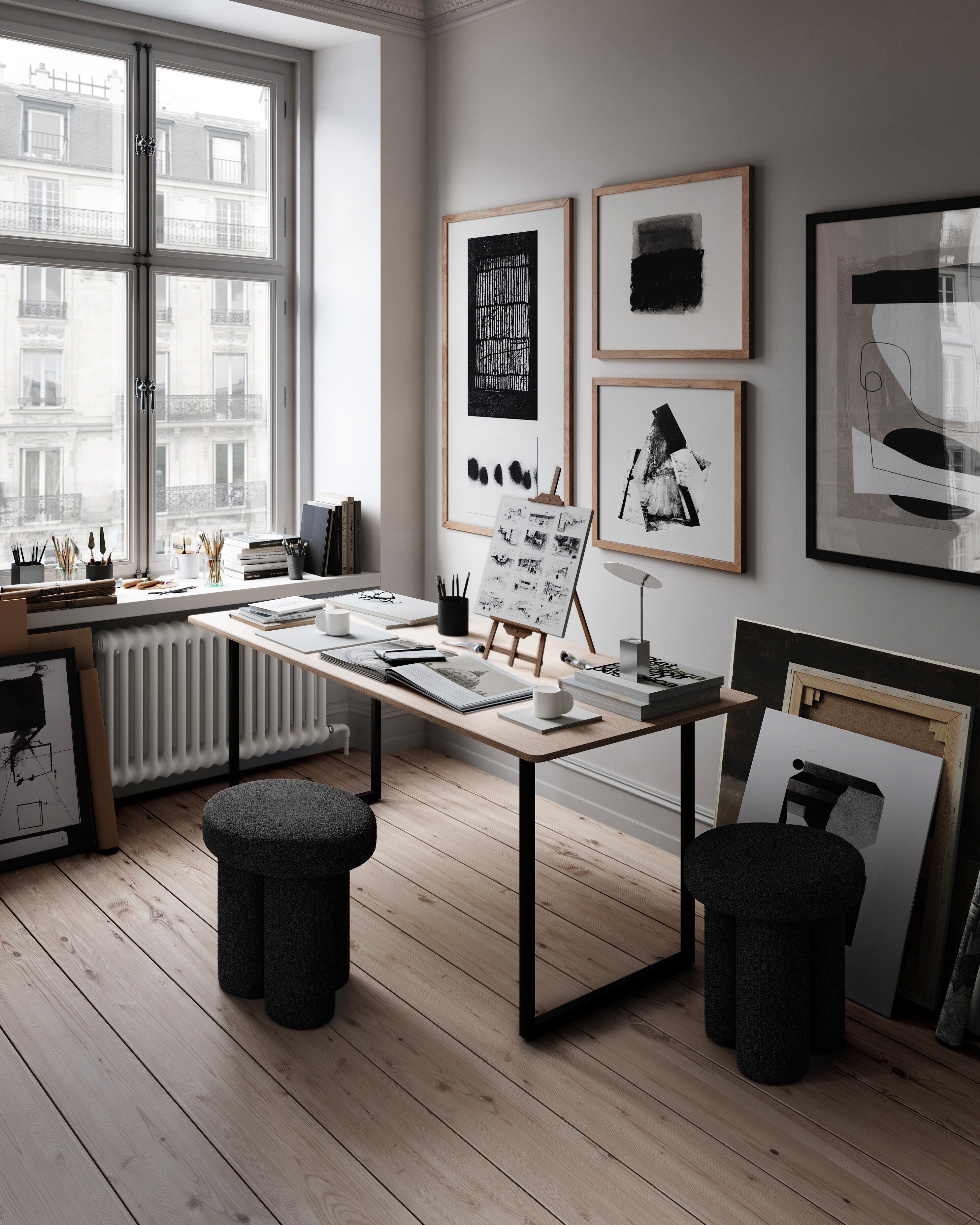 101 Copenhagen - Big Foot Stool - Deep Taupe (A2635) - Stool