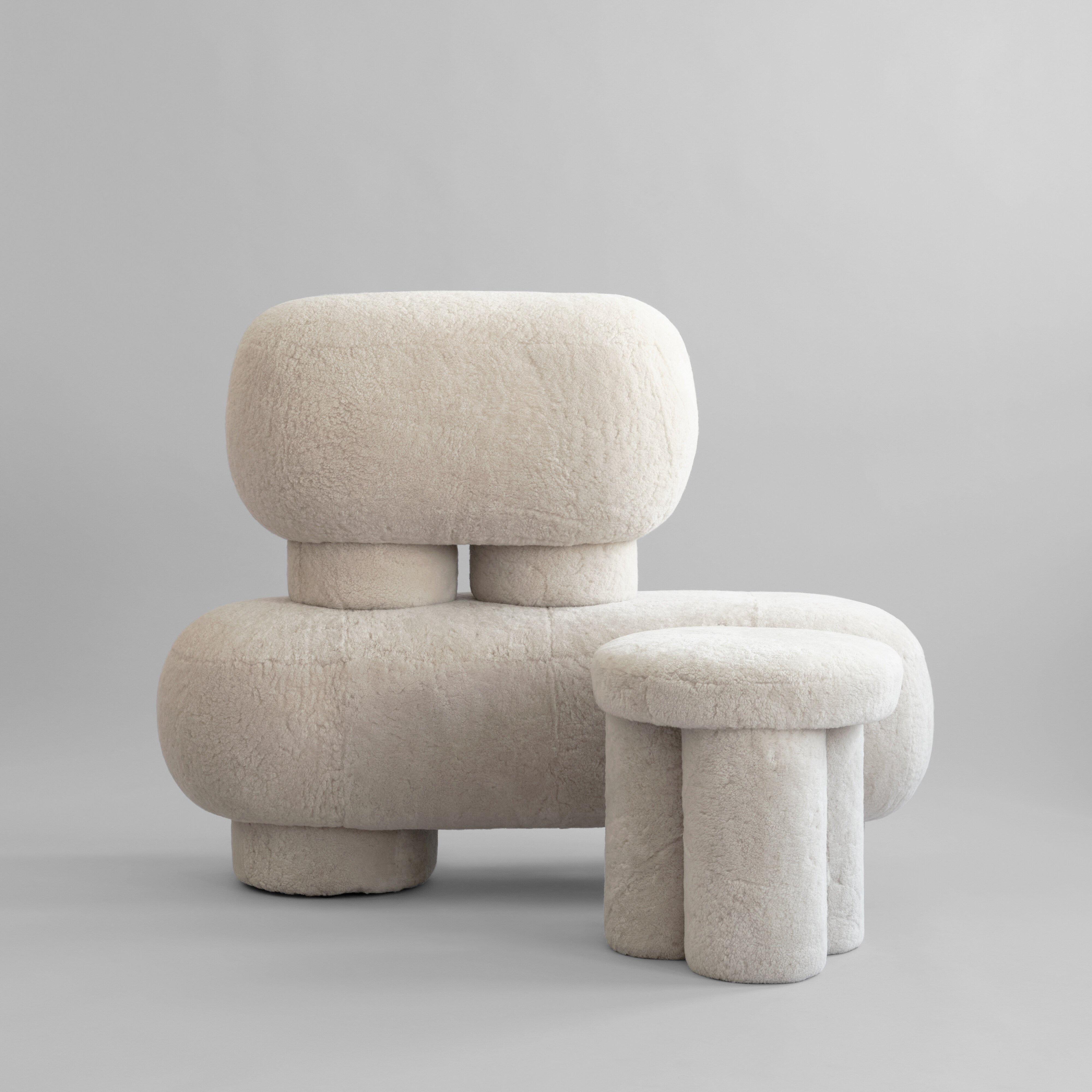 101 Copenhagen - Big Foot Stool - Sheepskin - Stool