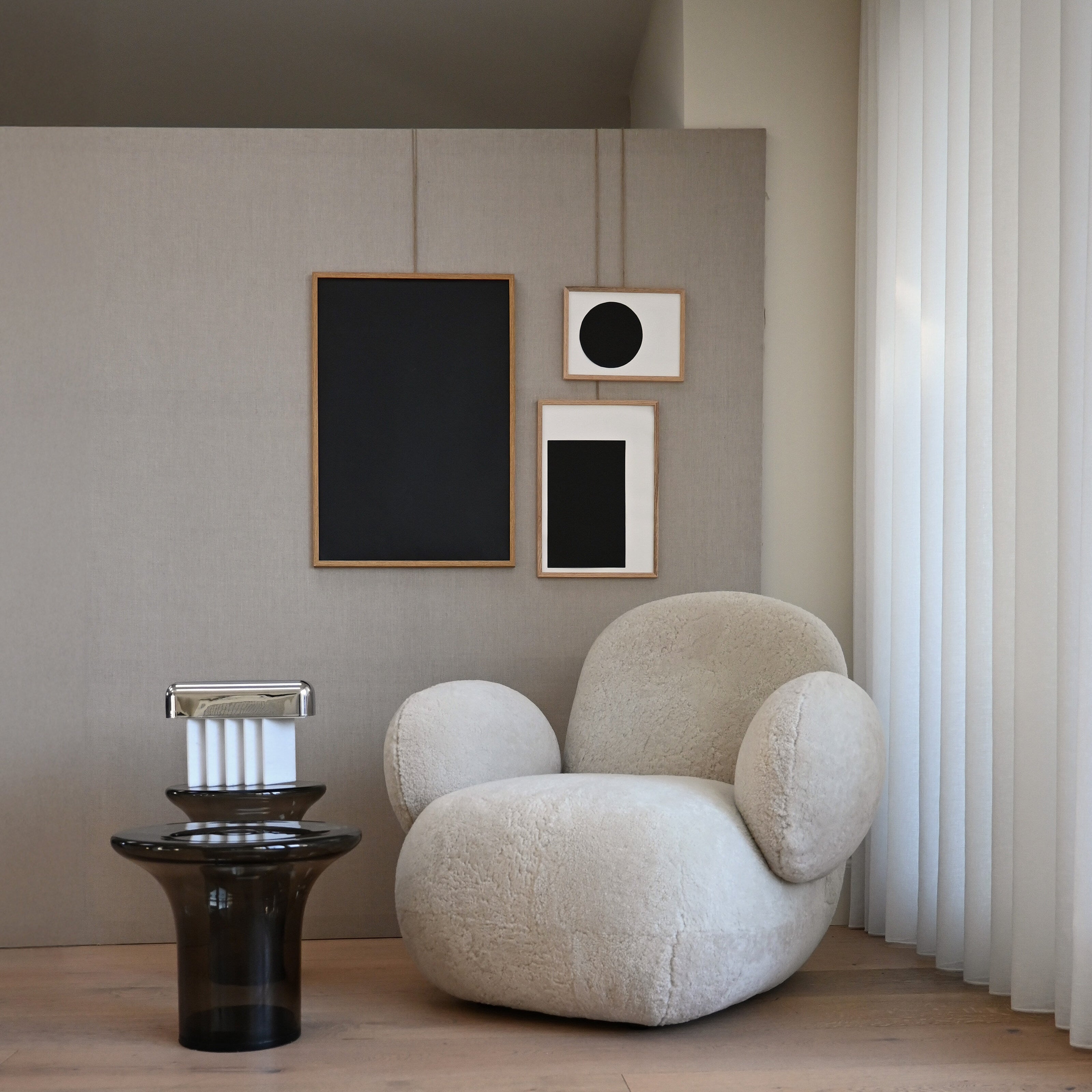 101 Copenhagen - Toe Armchair, Flat - Sandshell (Sheepskin) - Armchair