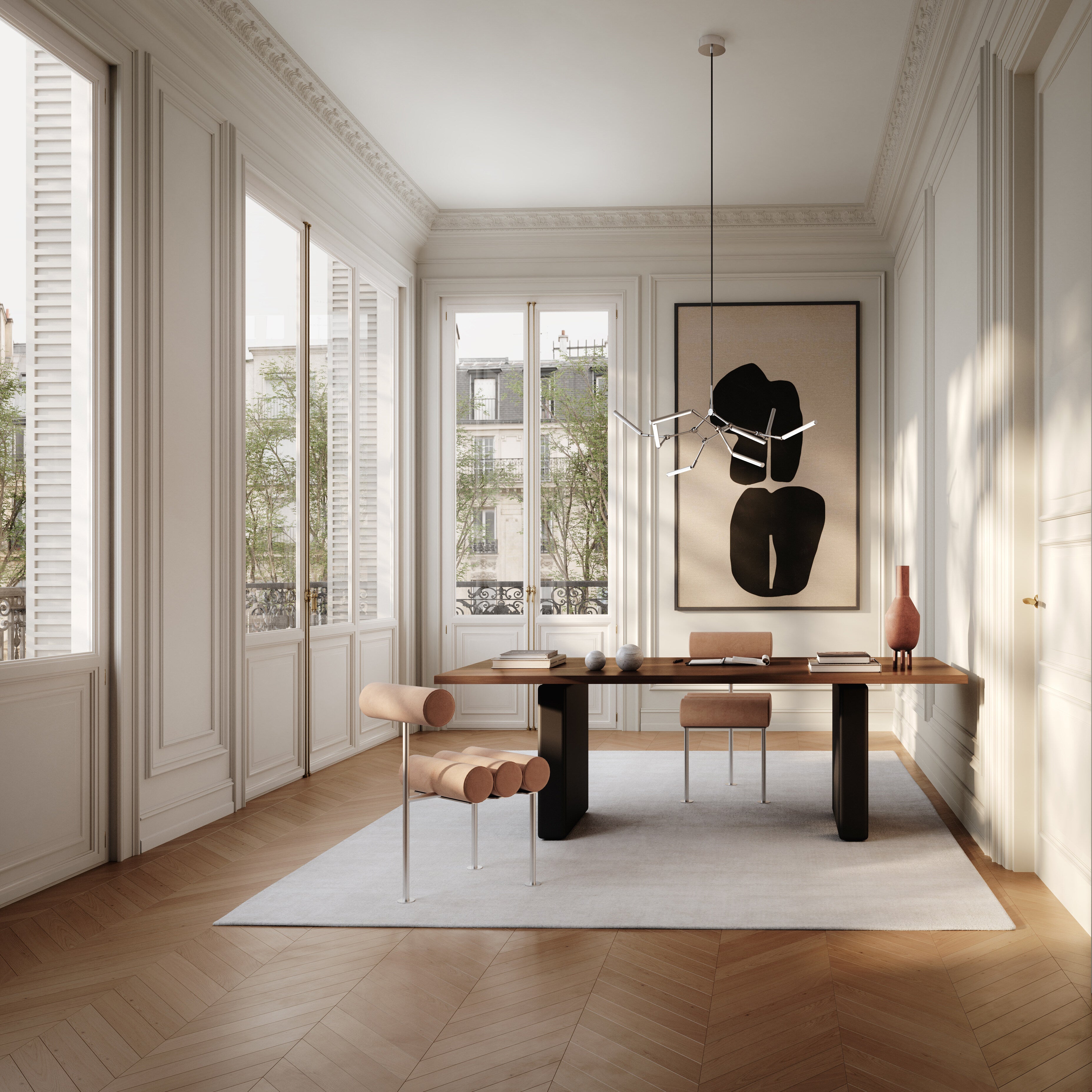 101 Copenhagen - Stick Chandelier, Mini - Chrome - Chandelier