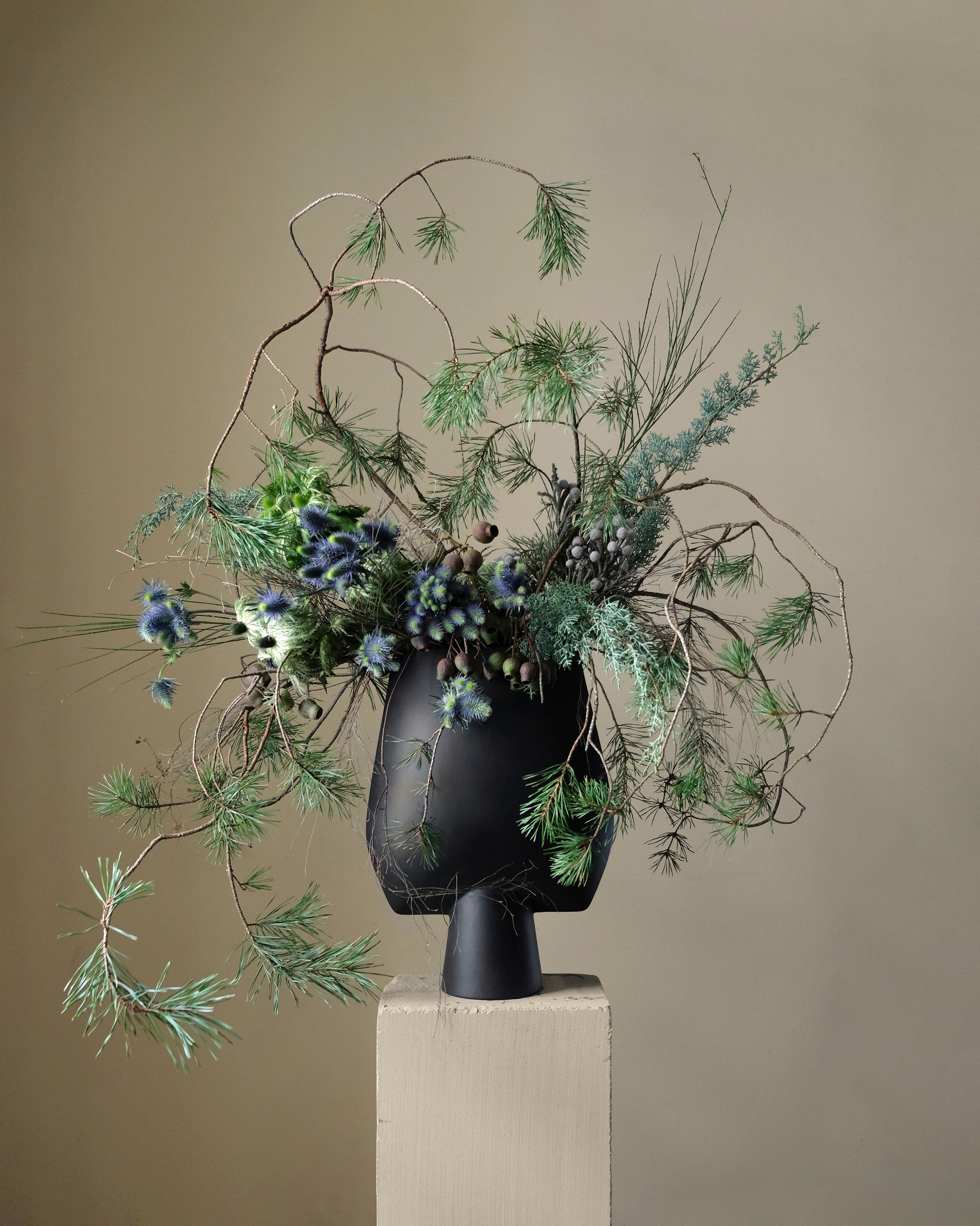 101 Copenhagen - Sphere Vase Square, Hexa - Black - Vase