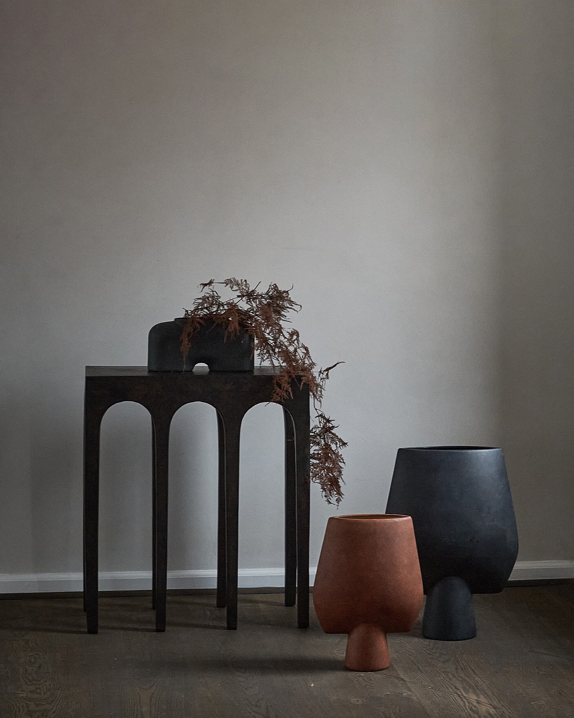 Sphere Vase Square, Hexa - Black | Ceramic | 101 Copenhagen