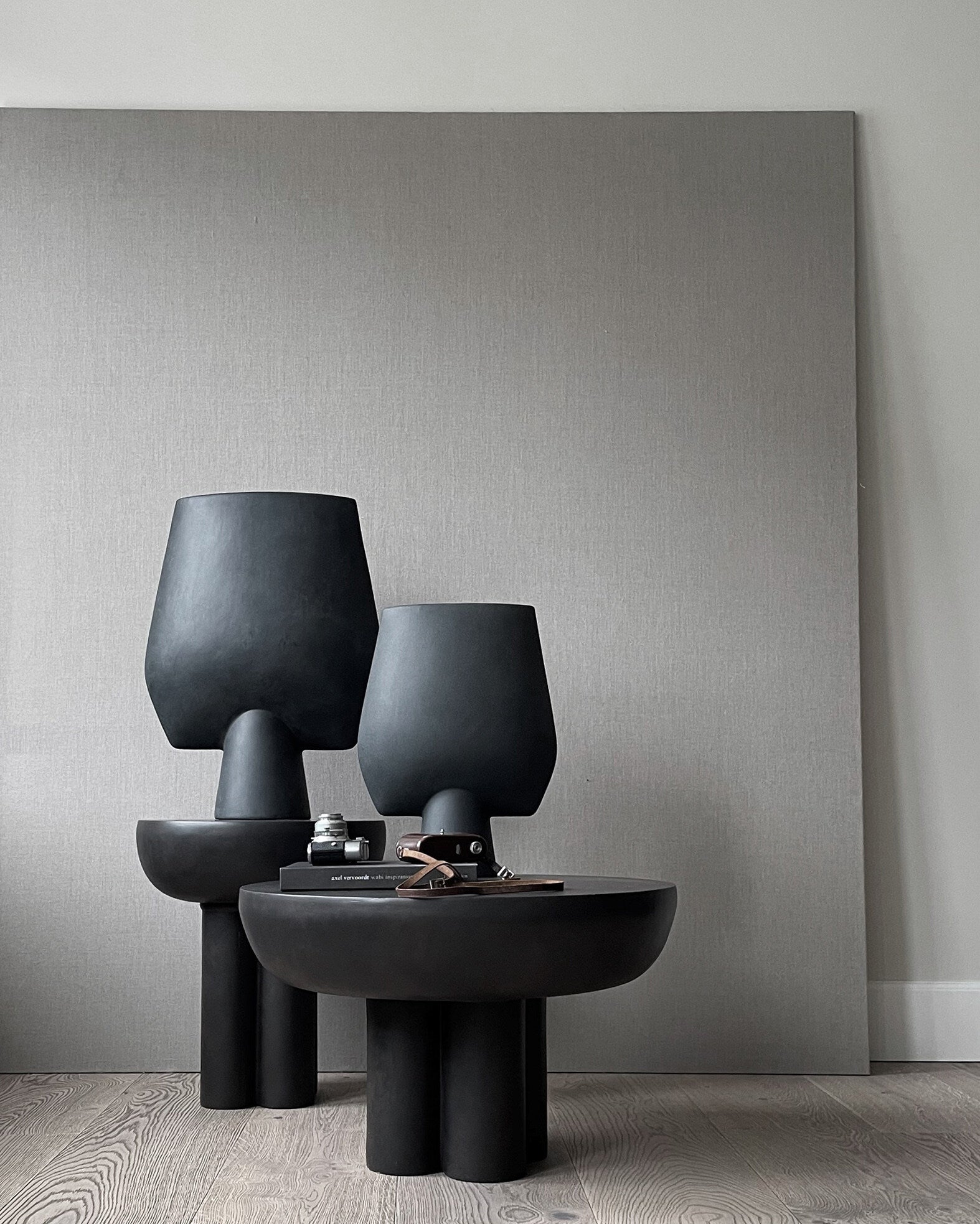 Sphere Vase Square, Big - Black | Ceramic | 101 Copenhagen