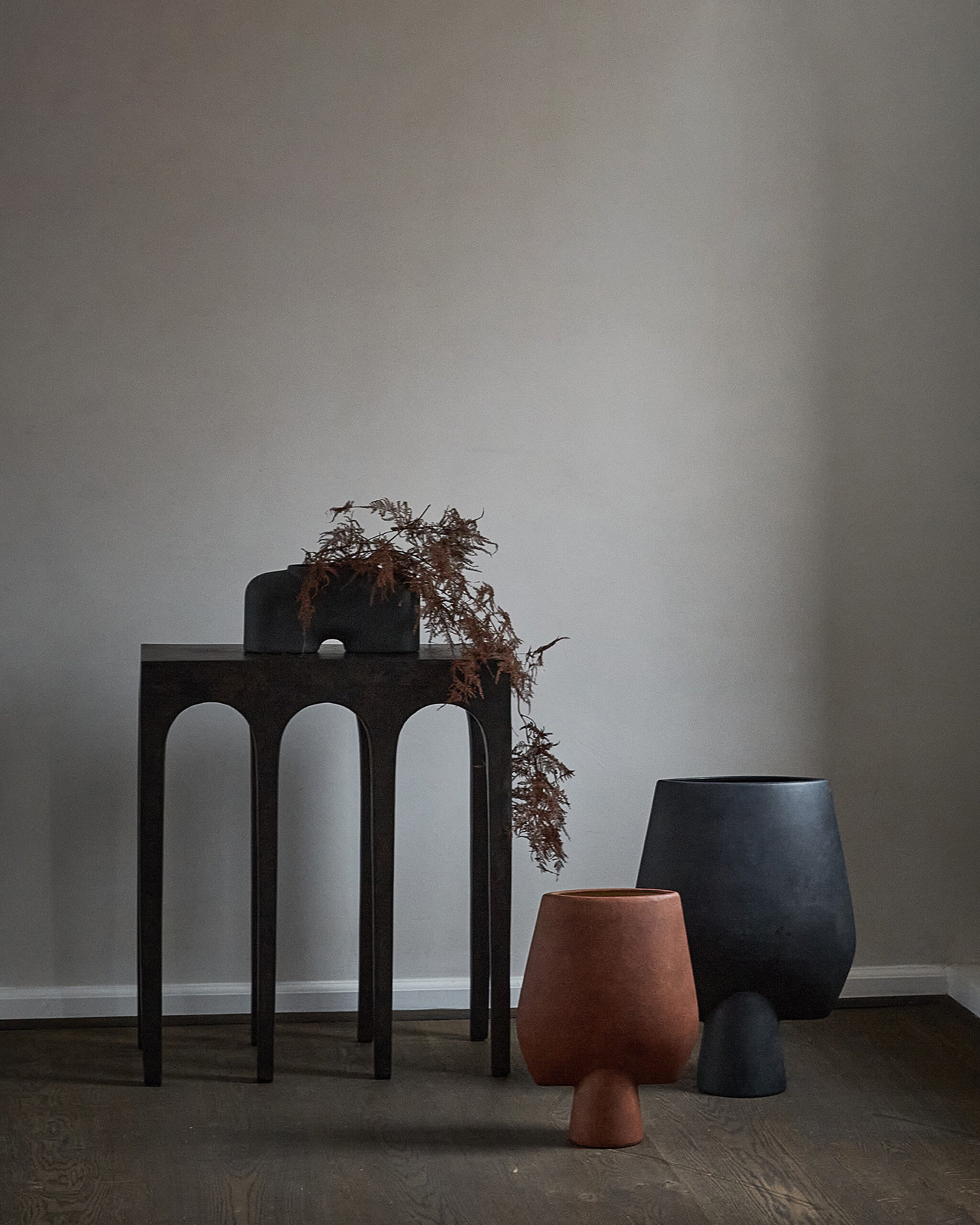 鉢・プランター 101  Sphere Vase Square Big Sphere Vase Square, Big - Terracotta | 101 Copenhagen