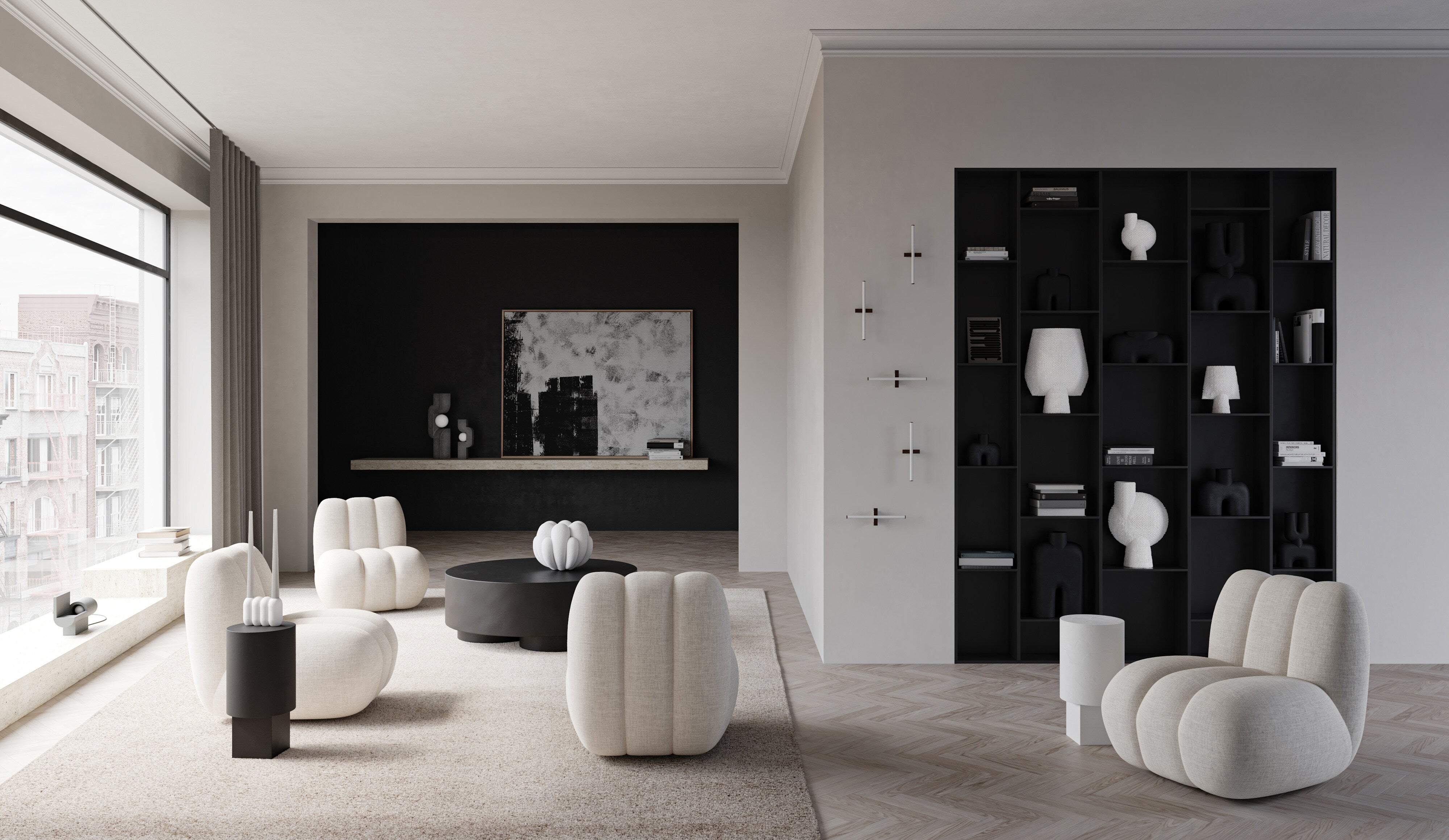 Sphere Vase Square Shisen, Big - Bone White | 101 Copenhagen