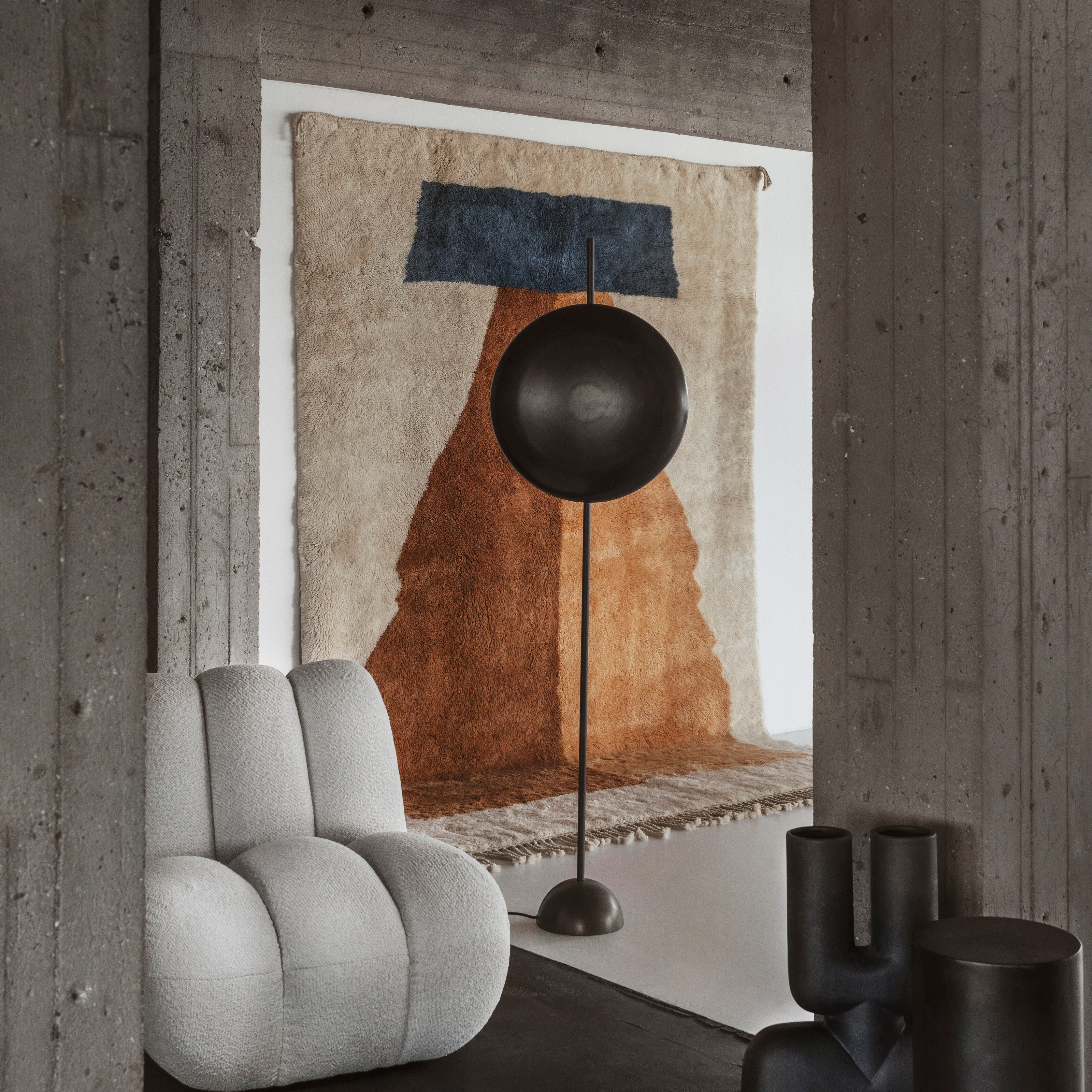 Cobra Vase Double, Hexa - Black