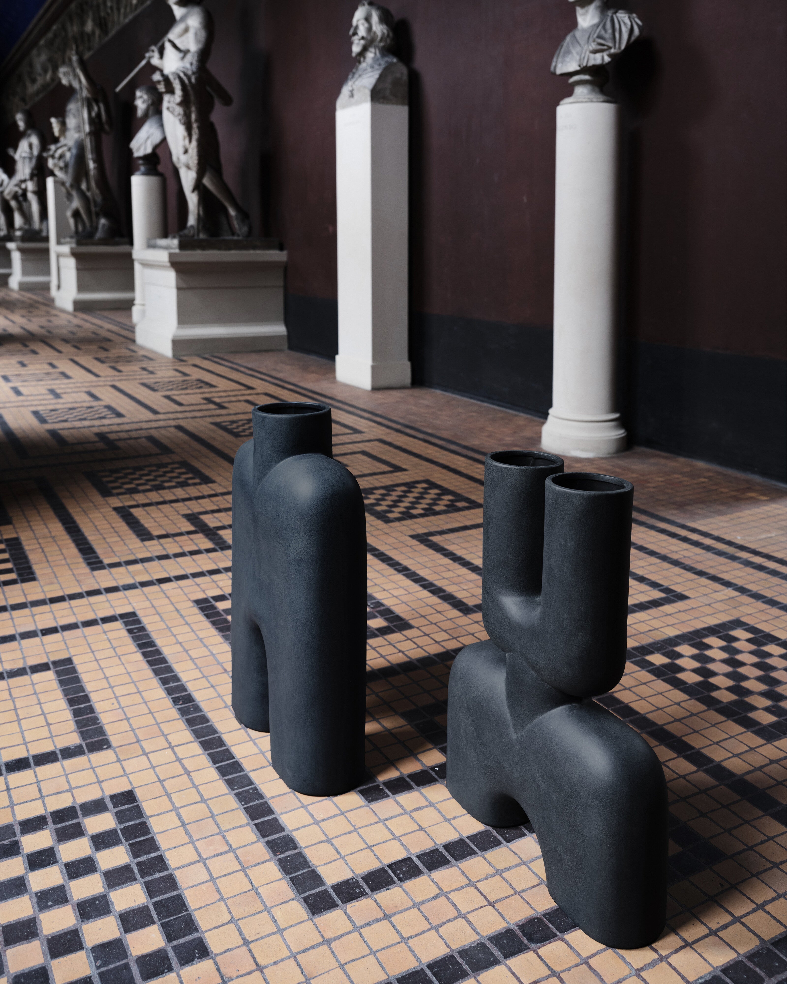 Cobra Vase Double, Hexa - Black | Ceramic | 101 Copenhagen