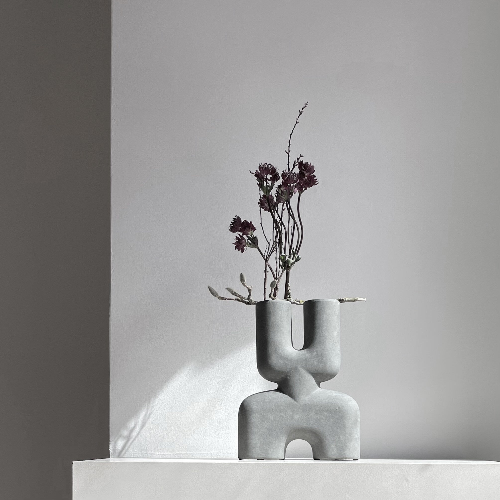 Cobra Vase Double, Hexa - Black | Ceramic | 101 Copenhagen