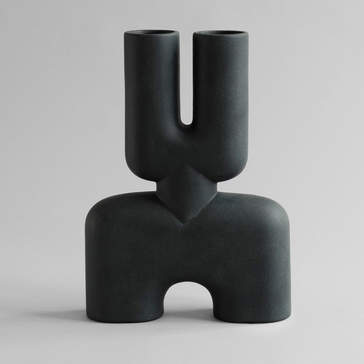 Cobra Vase Double, Hexa - Black | Ceramic | 101 Copenhagen