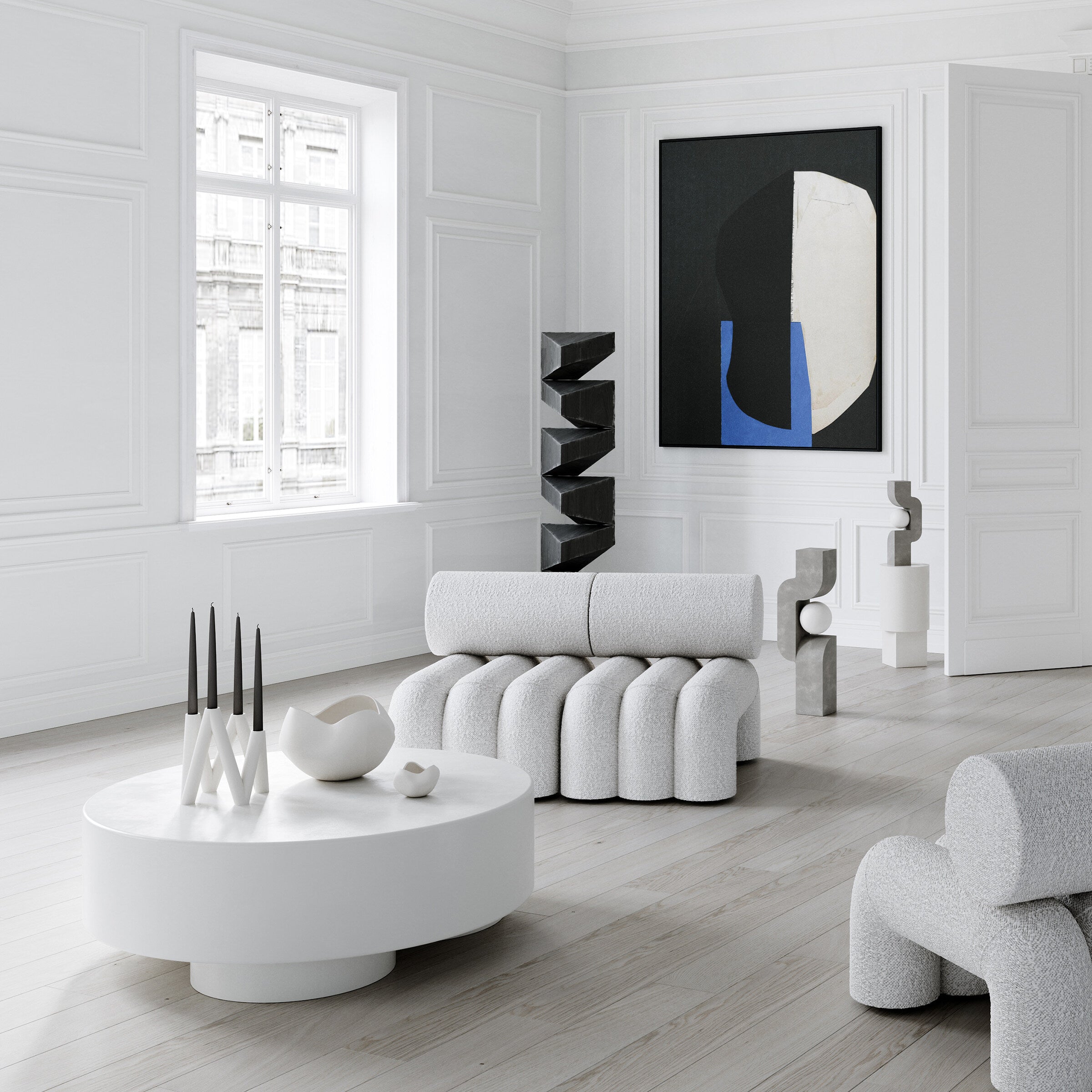 101 Copenhagen - W Candle Holder - Bone White - Candle Holder