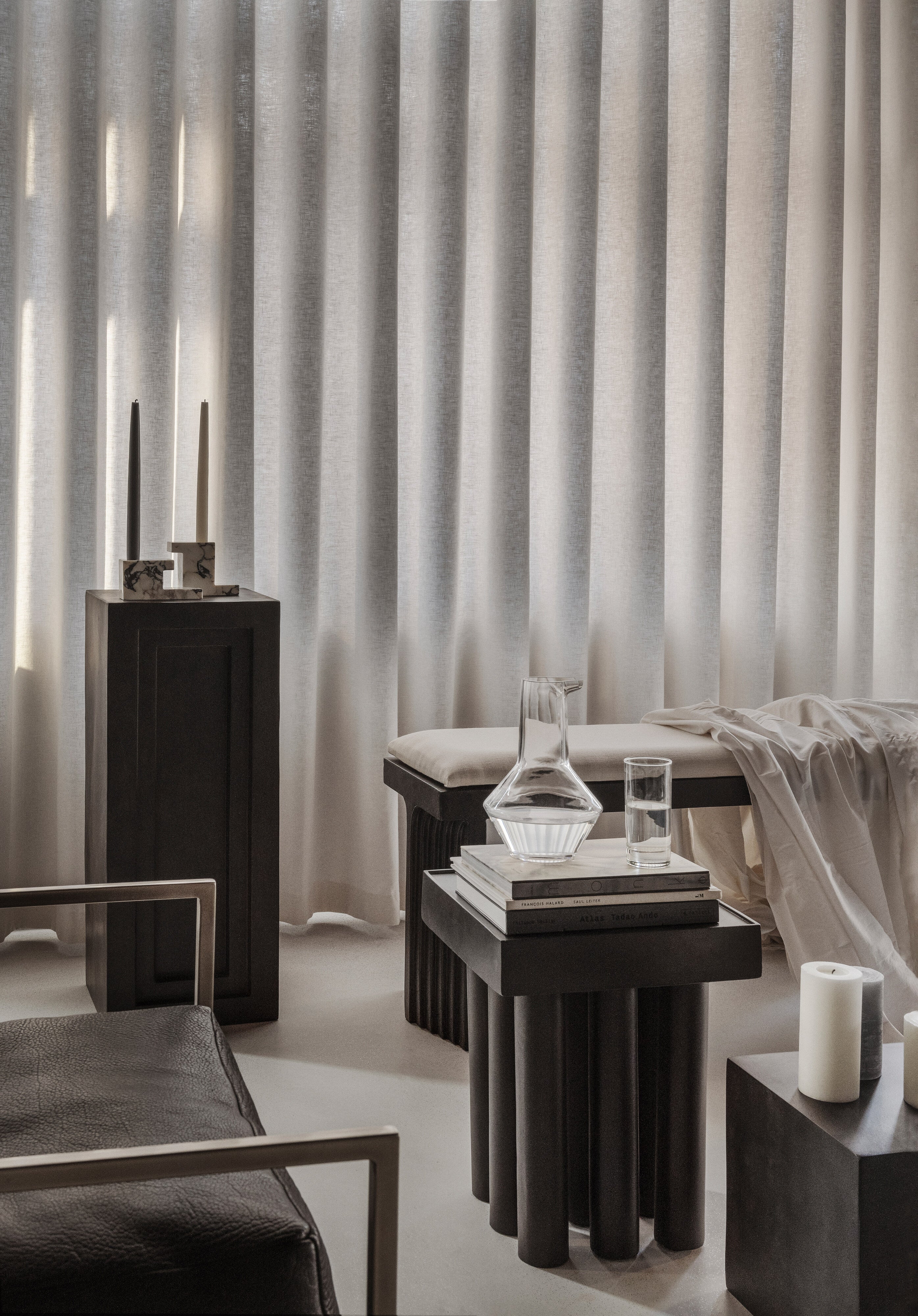 101 Copenhagen - Brick Candle Holder, Tall - Calacatta - Candle Holder