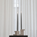 101 Copenhagen - Brick Candle Holder, Low - Limestone - Candle Holder