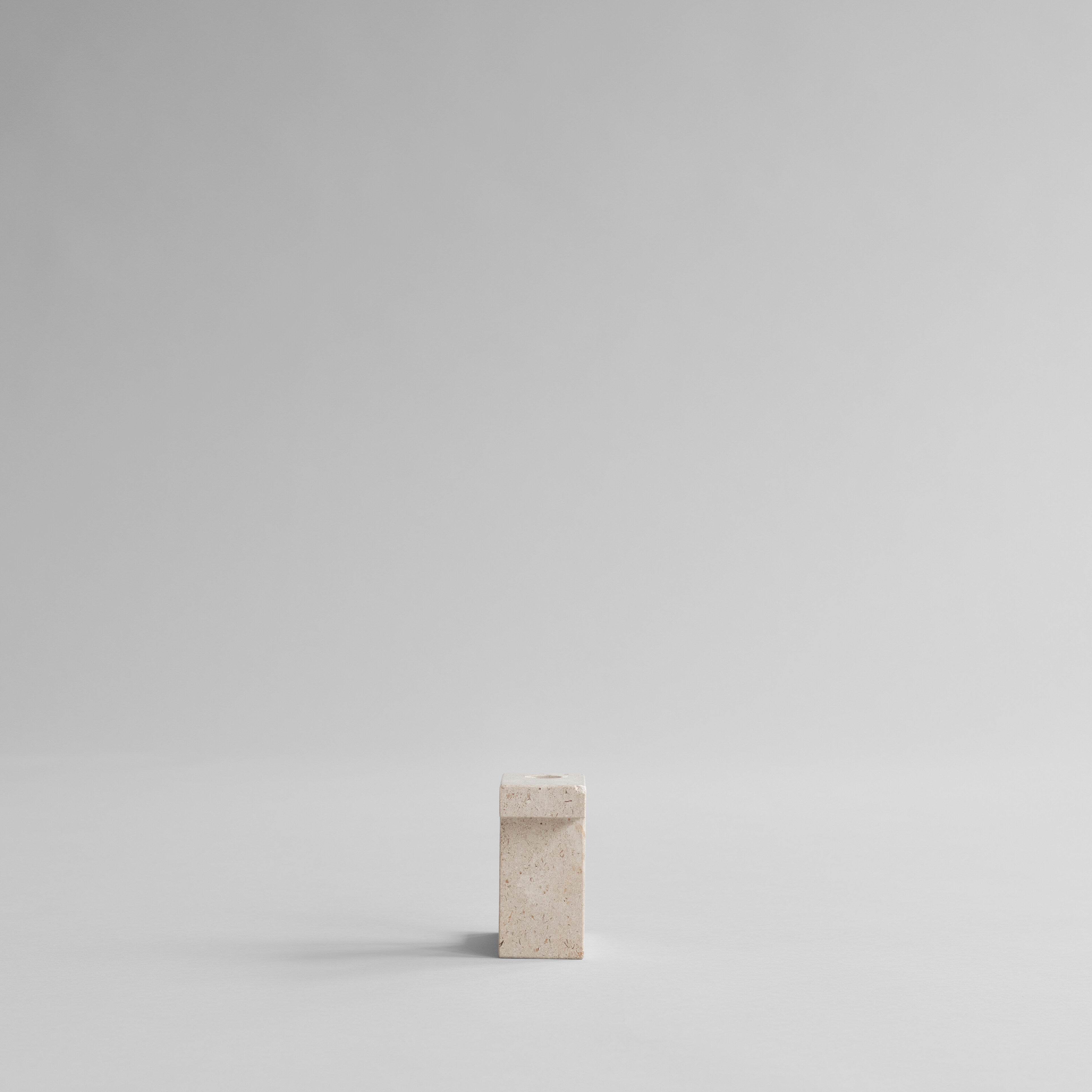 101 Copenhagen - Brick Candle Holder, Tall - Limestone - Candle Holder