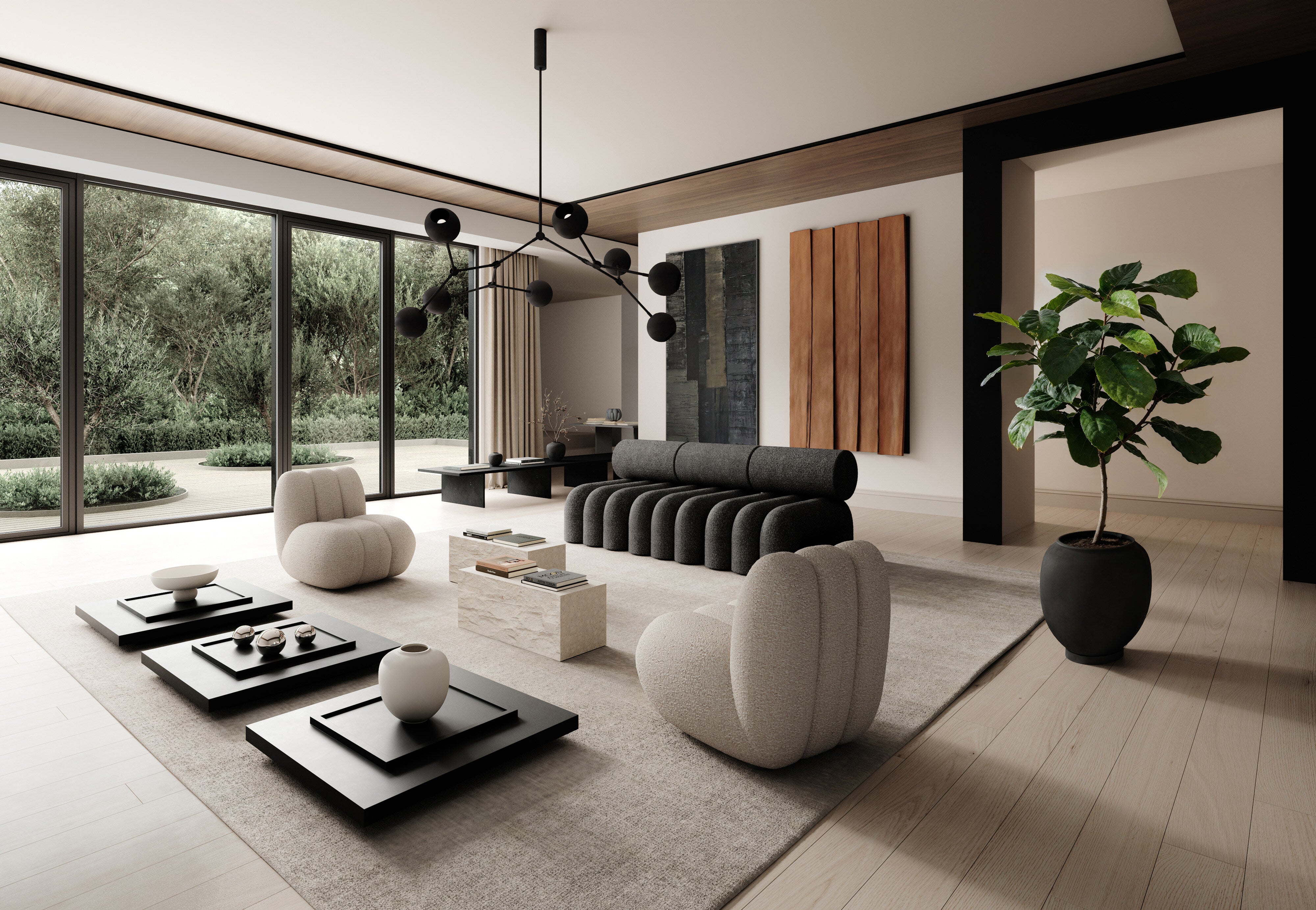 101 Copenhagen - Sunao Plant Pot, Hexa - Black - Plant Pot