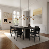 Nama Dining Chair, Coffee Black  - Aniline leather black